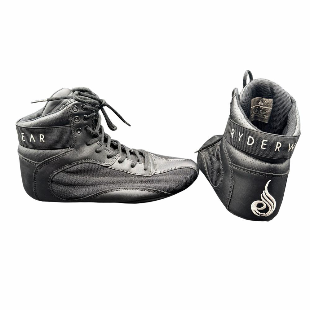 Ryderwear High Top Lifting Shoes Black Men’s 8 Gym Bodybuilding Sneakers